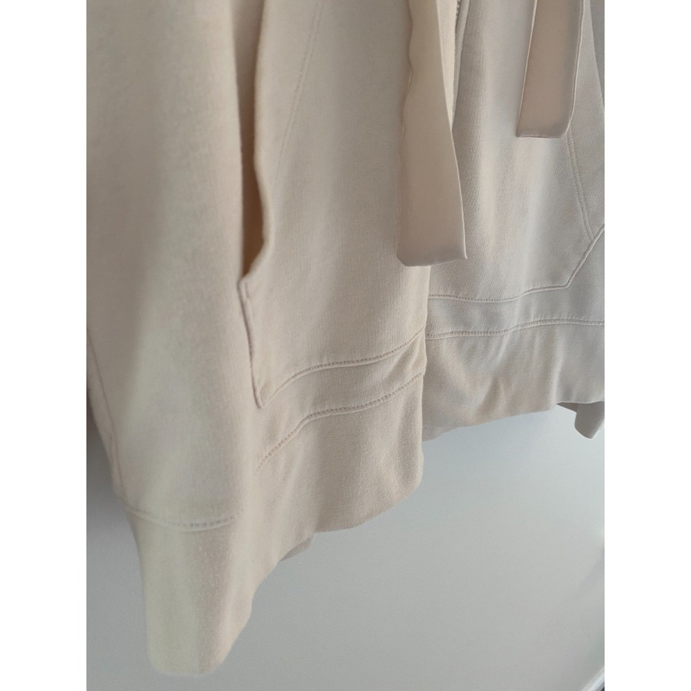 Banana Republic Hoodie Womens Small Beige Full Zip Lounge Minimalist Soft - Picture 5 of 11